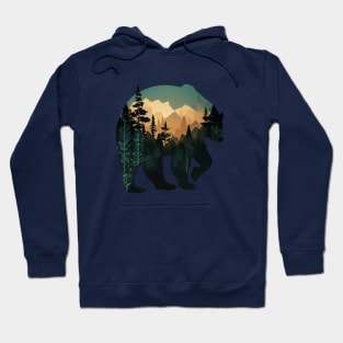 Bear Walking Through Fores Hoodie